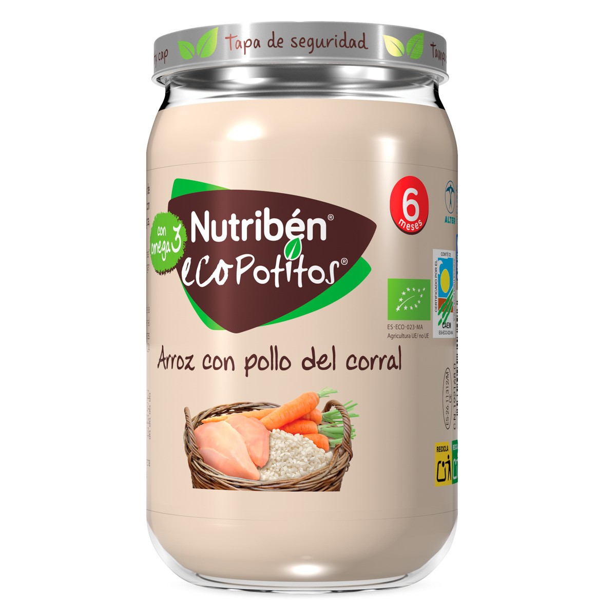 Nutribén Ecopotito pollo de corral y arroz 235gr