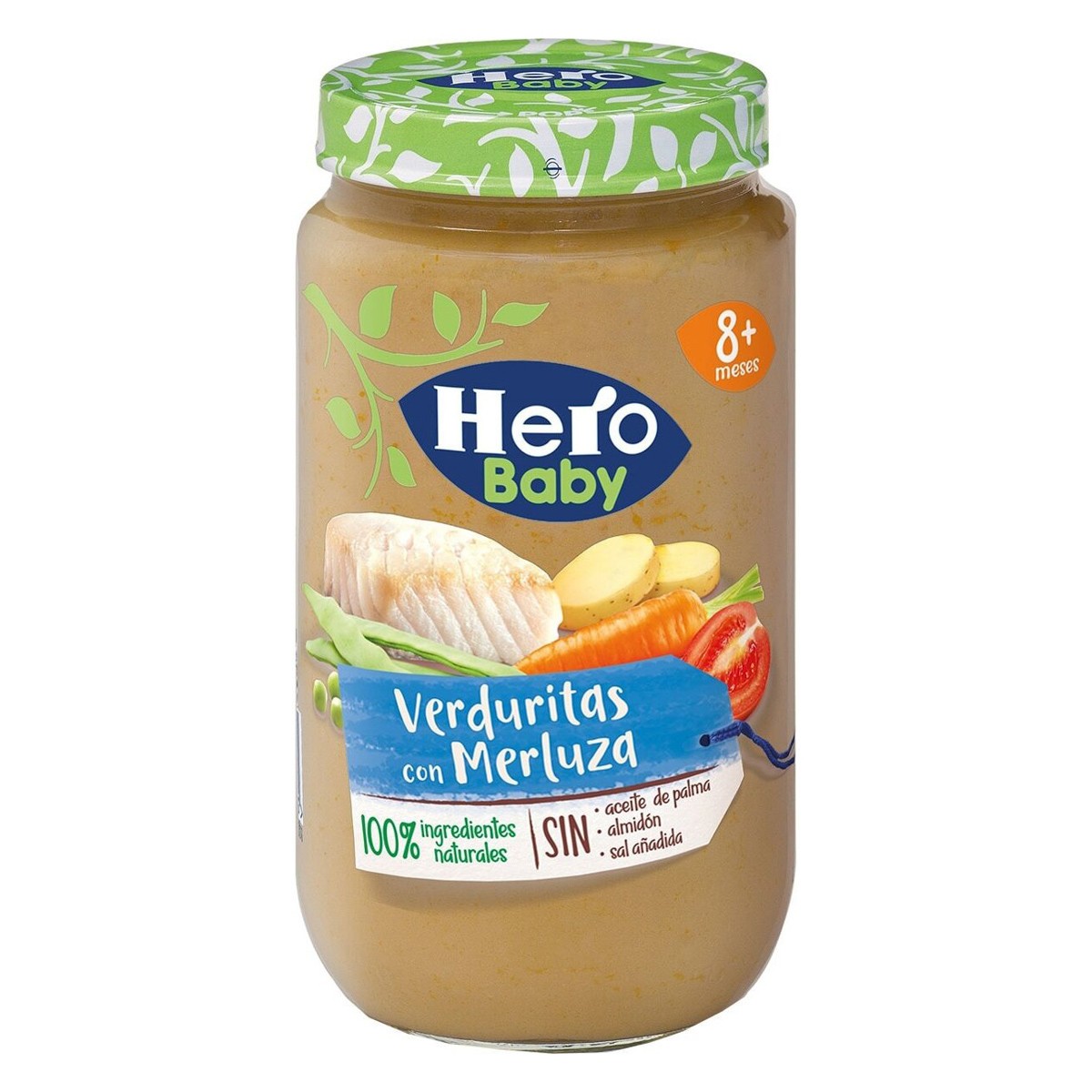 Hero Baby tarrito de verduras con merluza sin gluten 235g